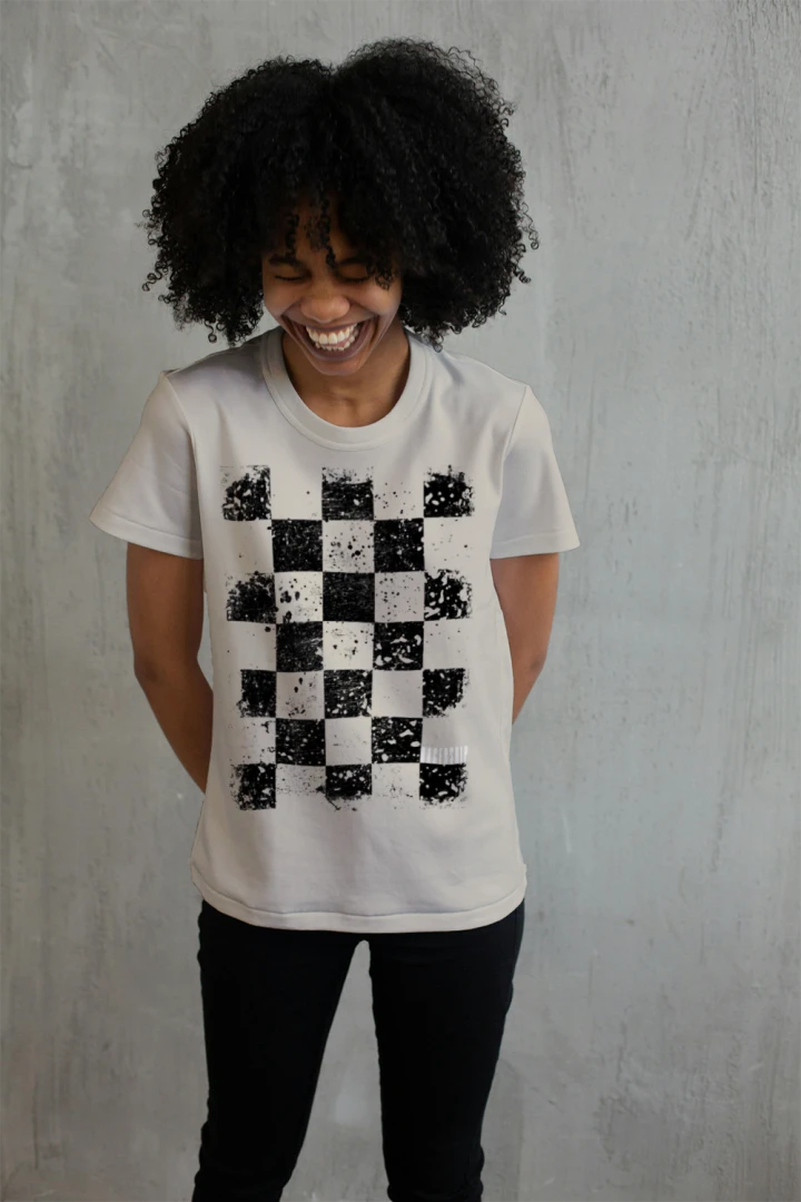 Womens T-Shirt - Faded Checkered