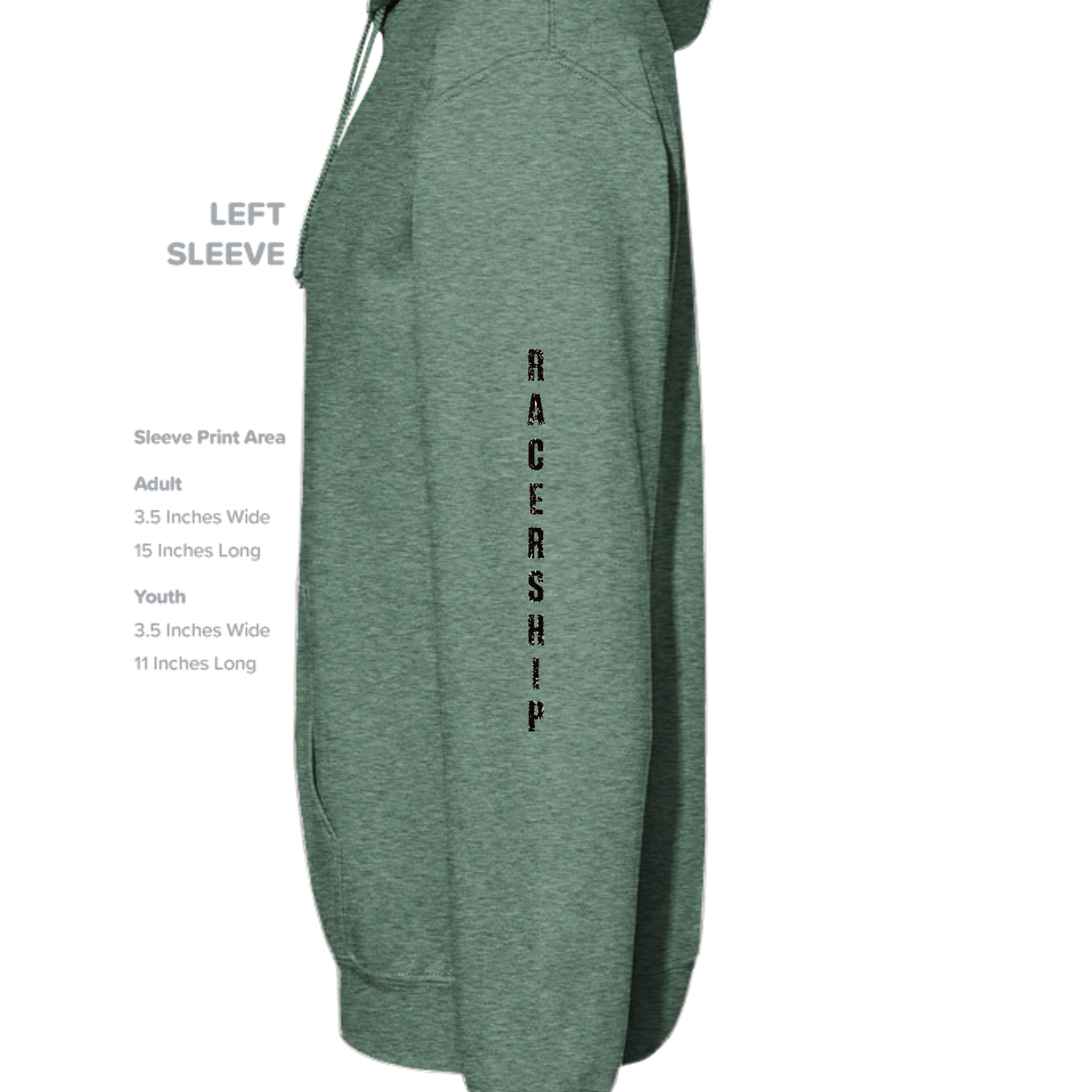 Heather Sport Dark Green - G185 - SLEEVE_LEFT